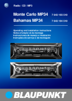 Blaupunkt Monte-Carlo-MP-34 - Owners Manual